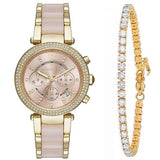 Buy Shop Michael Kors Parker Gold Dial Two Tone Steel Strap Watch for Women - MK6326 USA Online