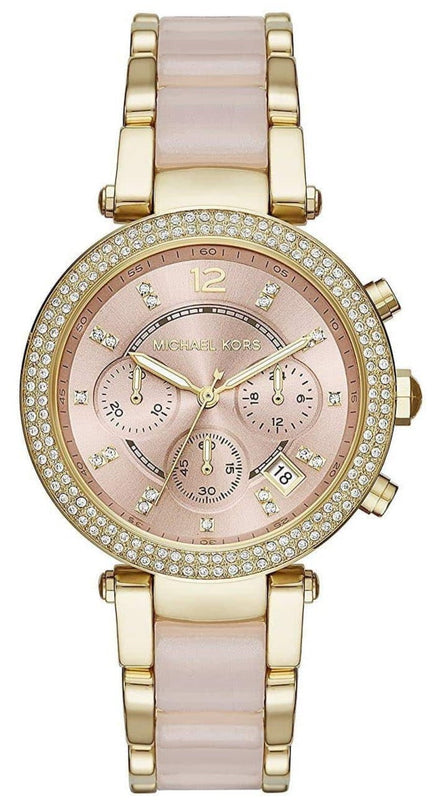Buy Shop Michael Kors Parker Gold Dial Two Tone Steel Strap Watch for Women - MK6326 USA Online