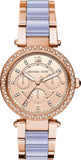 Buy Shop Michael Kors Parker Gold Dial Two Tone Steel Strap Watch for Women - MK6327 USA Online