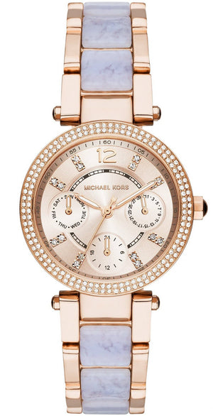 Buy Shop Michael Kors Parker Gold Dial Two Tone Steel Strap Watch for Women - MK6327 USA Online