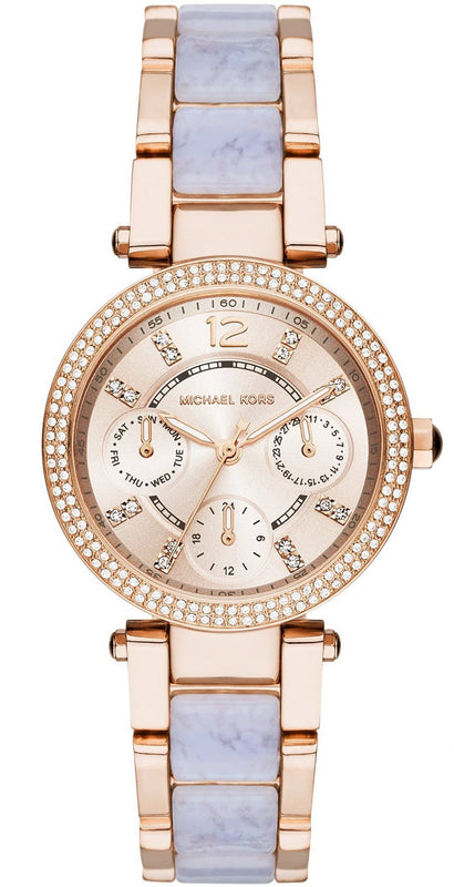 Buy Shop Michael Kors Parker Gold Dial Two Tone Steel Strap Watch for Women - MK6327 USA Online