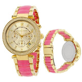 Buy Shop Michael Kors Parker Gold Dial Two Tone Steel Strap Watch for Women - MK6363 USA Online