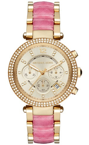 Buy Shop Michael Kors Parker Gold Dial Two Tone Steel Strap Watch for Women - MK6363 USA Online