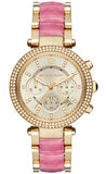 Buy Shop Michael Kors Parker Gold Dial Two Tone Steel Strap Watch for Women - MK6363 USA Online