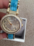 Buy Shop Michael Kors Parker Gold Dial Two Tone Steel Strap Watch for Women - MK6364 USA Online
