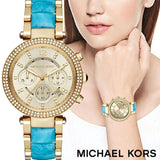 Buy Shop Michael Kors Parker Gold Dial Two Tone Steel Strap Watch for Women - MK6364 USA Online