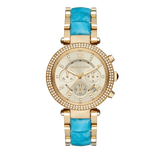 Buy Shop Michael Kors Parker Gold Dial Two Tone Steel Strap Watch for Women - MK6364 USA Online