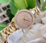Buy Shop Michael Kors Parker Gold Mother of Pearl Dial Gold Steel Strap Watch for Women - MK6425 USA Online