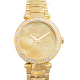 Buy Shop Michael Kors Parker Gold Mother of Pearl Dial Gold Steel Strap Watch for Women - MK6425 USA Online
