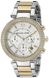 Buy Shop Michael Kors Parker White Dial Two Tone Steel Strap Watch for Women - MK6055 USA Online