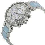 Buy Shop Michael Kors Parker White Dial Two Tone Steel Strap Watch for Women - MK6138 USA Online