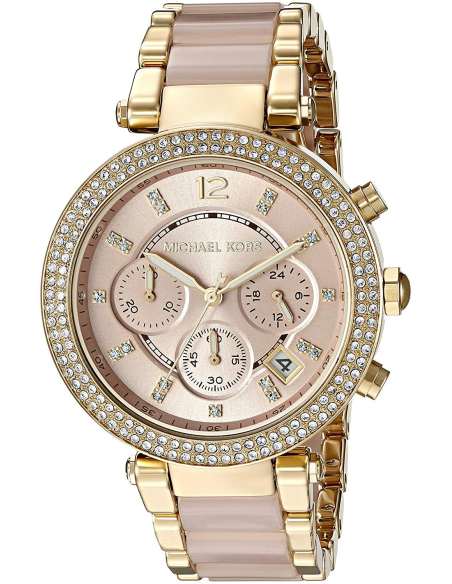 Buy Shop Michael Kors Parker Gold Dial Two Tone Steel Strap Watch for Women - MK6326 USA Online