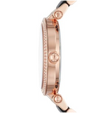 Buy Shop Michael Kors Parker Mother of Pearl Black Dial Two Tone Steel Strap Watch for Women - MK6414 USA Online