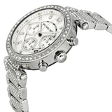 Buy Shop Michael Kors Parker Mother of Pearl Dial Diamonds Silver Steel Strap Watch for Women - MK5572 USA Online