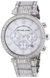 Buy Shop Michael Kors Parker Mother of Pearl Dial Diamonds Silver Steel Strap Watch for Women - MK5572 USA Online