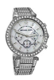 Buy Shop Michael Kors Parker Mother of Pearl Dial Diamonds Silver Steel Strap Watch for Women - MK5572 USA Online