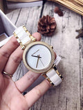 Buy Shop Michael Kors Parker Mother of Pearl Dial Two Tone Steel Strap Watch for Women - MK6400 USA Online
