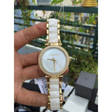 Buy Shop Michael Kors Parker Mother of Pearl Dial Two Tone Steel Strap Watch for Women - MK6400 USA Online