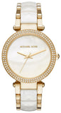 Buy Shop Michael Kors Parker Mother of Pearl Dial Two Tone Steel Strap Watch for Women - MK6400 USA Online