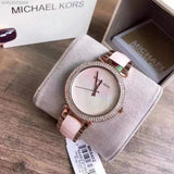 Buy Shop Michael Kors Parker Mother of Pearl Pink Dial Two Tone Steel Strap Watch for Women - MK6402 USA Online