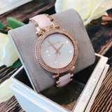 Buy Shop Michael Kors Parker Mother of Pearl Pink Dial Two Tone Steel Strap Watch for Women - MK6402 USA Online