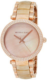 Buy Shop Michael Kors Parker Mother of Pearl Pink Dial Two Tone Steel Strap Watch for Women - MK6492 USA Online
