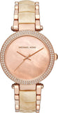 Buy Shop Michael Kors Parker Mother of Pearl Pink Dial Two Tone Steel Strap Watch for Women - MK6492 USA Online