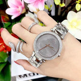 Buy Shop Michael Kors Parker Mother of Pearl Silver Steel Strap Watch for Women - MK6424 USA Online