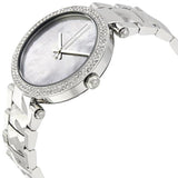 Buy Shop Michael Kors Parker Mother of Pearl Silver Steel Strap Watch for Women - MK6424 USA Online