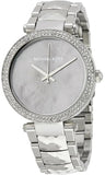 Buy Shop Michael Kors Parker Mother of Pearl Silver Steel Strap Watch for Women - MK6424 USA Online