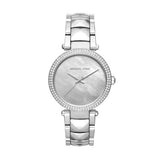 Buy Shop Michael Kors Parker Mother of Pearl Silver Steel Strap Watch for Women - MK6424 USA Online