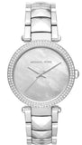 Buy Shop Michael Kors Parker Mother of Pearl Silver Steel Strap Watch for Women - MK6424 USA Online