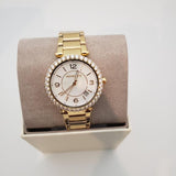 Buy Shop Michael Kors Parker Mother of Pearl White Dial Gold Steel Strap Watch For Women - MK4693 USA Online