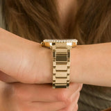 Buy Shop Michael Kors Parker Mother of Pearl White Dial Gold Steel Strap Watch For Women - MK4693 USA Online