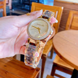 Buy Shop Michael Kors Parker Mother Of Pearl White Dial Two Tone Steel Strap Watch For Women - MK6518 USA Online