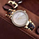 Buy Shop Michael Kors Parker Mother Of Pearl White Dial Two Tone Steel Strap Watch For Women - MK6518 USA Online