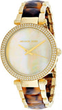 Buy Shop Michael Kors Parker Mother Of Pearl White Dial Two Tone Steel Strap Watch For Women - MK6518 USA Online