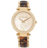 Buy Shop Michael Kors Parker Mother Of Pearl White Dial Two Tone Steel Strap Watch For Women - MK6518 USA Online
