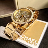Buy Shop Michael Kors Parker Pave Gold Dial Gold Steel Strap Watch for Women - MK6659 USA Online