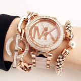 Buy Shop Michael Kors Parker Pink Dial Pink Steel Strap Watch for Women - MK6176 USA Online