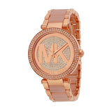 Buy Shop Michael Kors Parker Pink Dial Pink Steel Strap Watch for Women - MK6176 USA Online