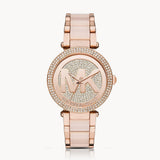 Buy Shop Michael Kors Parker Pink Dial Pink Steel Strap Watch for Women - MK6176 USA Online
