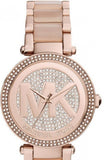 Buy Shop Michael Kors Parker Pink Dial Pink Steel Strap Watch for Women - MK6176 USA Online