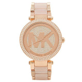 Buy Shop Michael Kors Parker Pink Dial Pink Steel Strap Watch for Women - MK6176 USA Online