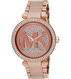 Buy Shop Michael Kors Parker Pink Dial Pink Steel Strap Watch for Women - MK6176 USA Online