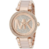 Buy Shop Michael Kors Parker Pink Dial Pink Steel Strap Watch for Women - MK6176 USA Online