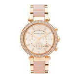 Buy Shop Michael Kors Parker Pink Dial Two Tone Steel Strap Watch for Women - MK5896 USA Online
