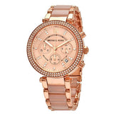 Buy Shop Michael Kors Parker Pink Dial Two Tone Steel Strap Watch for Women - MK5896 USA Online