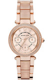 Buy Shop Michael Kors Parker Pink Dial Two Tone Steel Strap Watch for Women - MK5896 USA Online