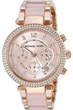 Buy Shop Michael Kors Parker Pink Dial Two Tone Steel Strap Watch for Women - MK5896 USA Online